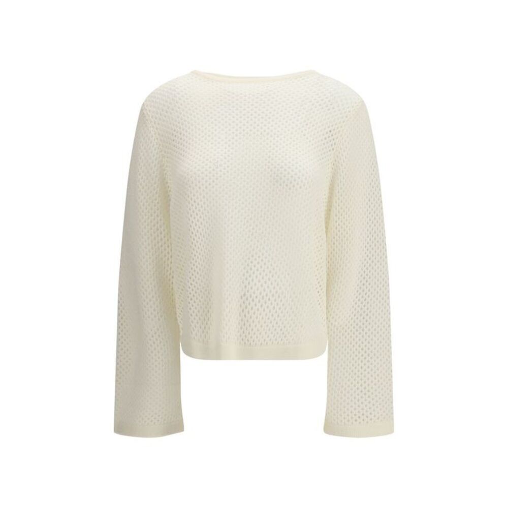 Allude White Wool Women's Sweatshirt